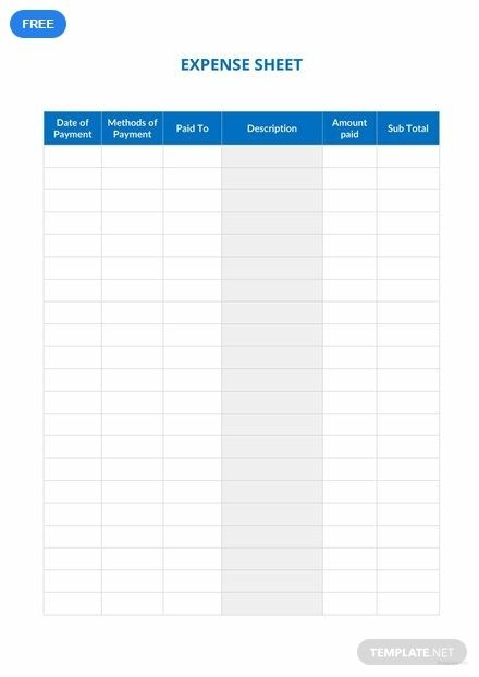 Small Business Free Printable Expense Sheet Kaslix