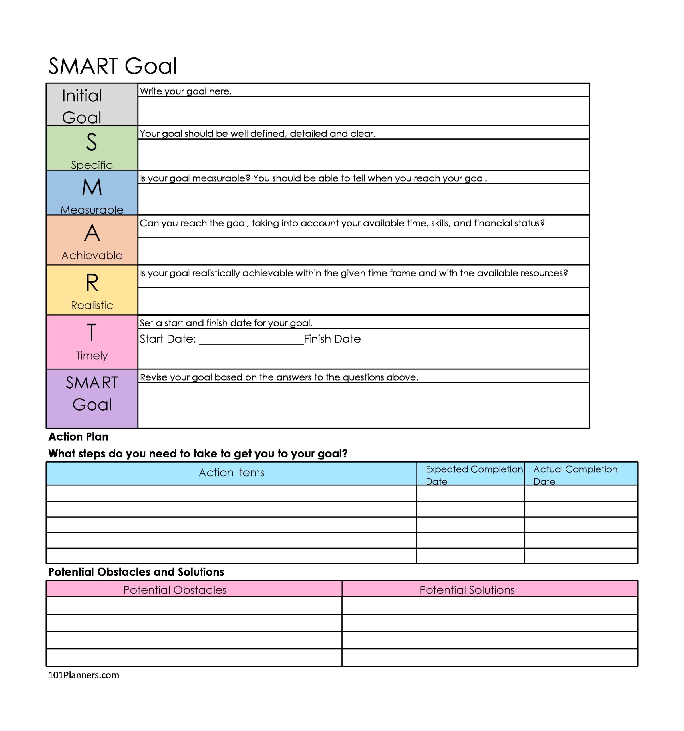Smart Goals Template Excel Smart Goals Template Excel