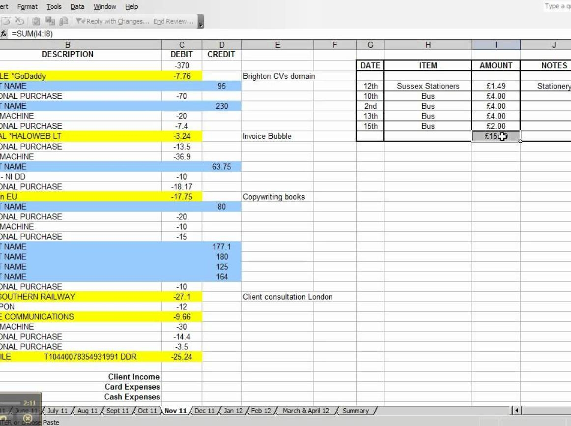 Spreadsheet Small Business Expense Canada Tracking Template Example And 