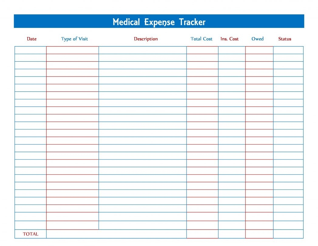 Spreadsheet To Track Medical Expenses Intended For Tracking Medical 