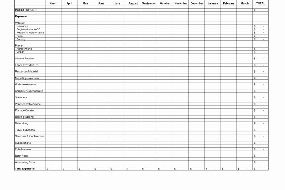 Startup Business Expenses Template Fresh Example Business Expenses With