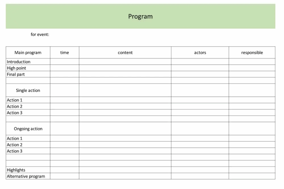 Streamline Your Event Planning With Our Free Excel Template Simplify