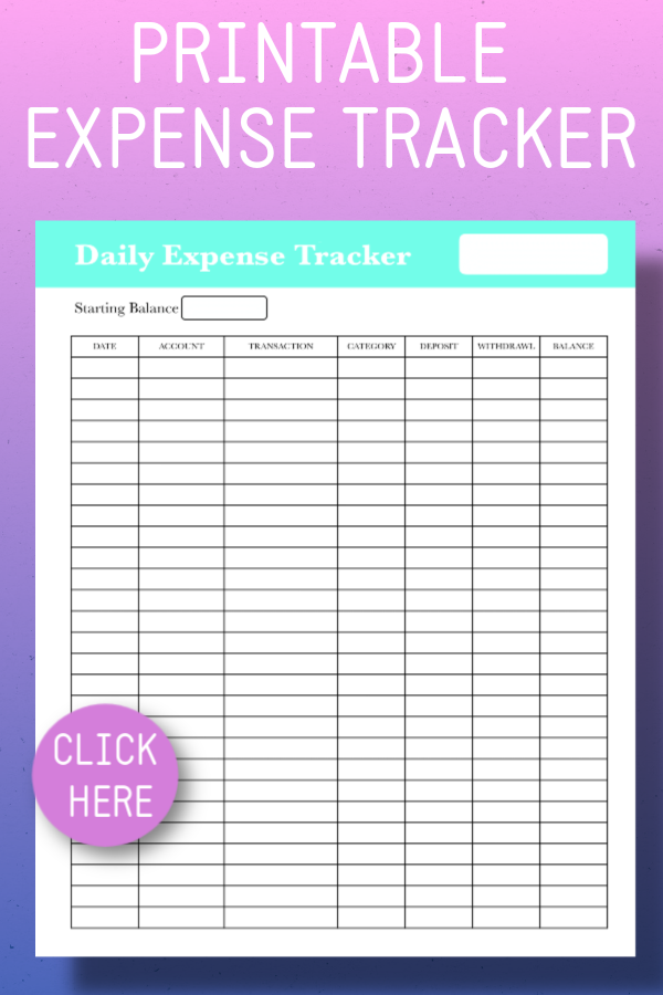 Thirty One Monthly Expense Tracker Printable Fesssz