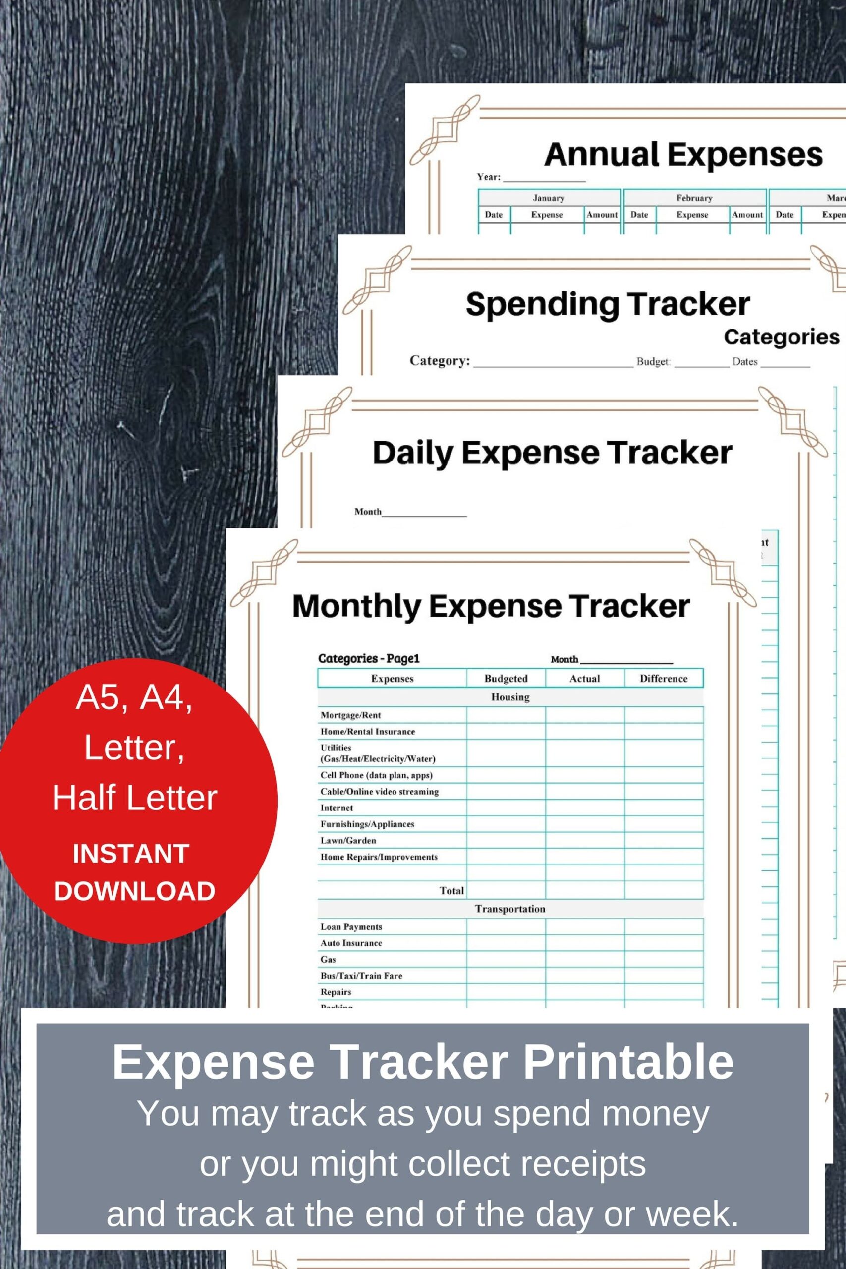Thirty One Monthly Expense Tracker Printable Holfnd