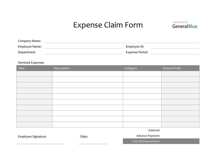 This Expense Claim Form Is Perfect For Employees Requesting