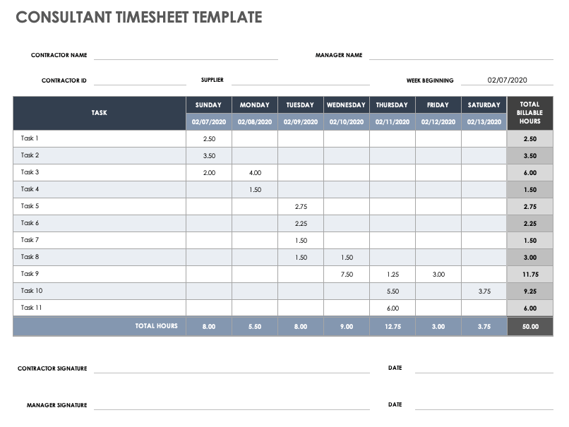 Time Log Template For Excel 41 OFF