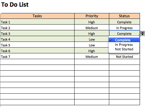 To Do List Template Excel Task List Templates