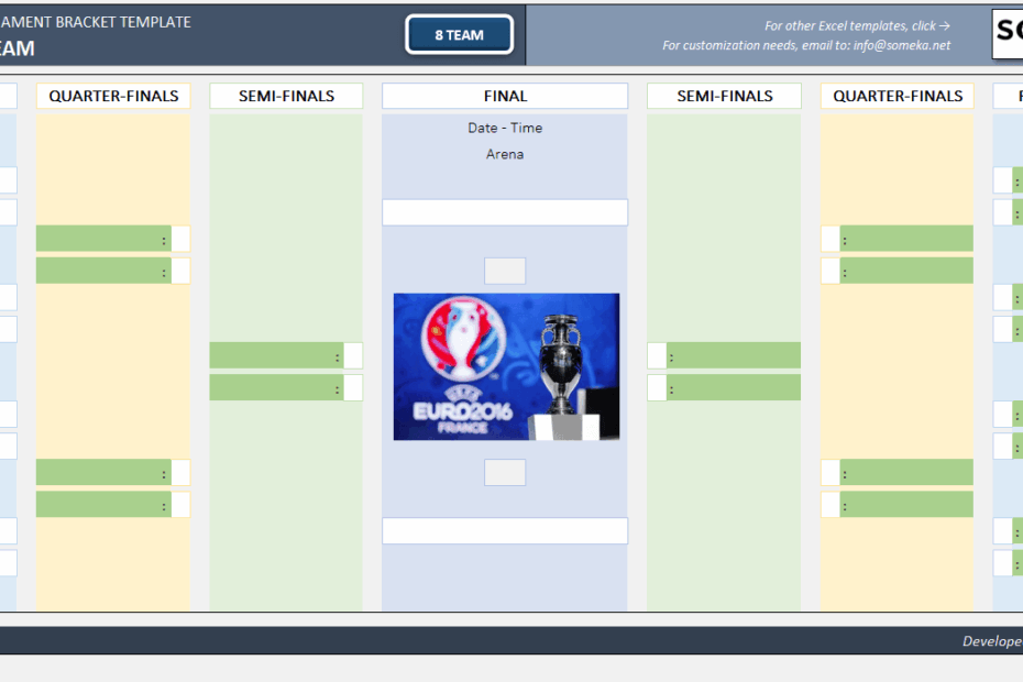 Tournament Bracket Generator Excel Template Free Bracket Maker