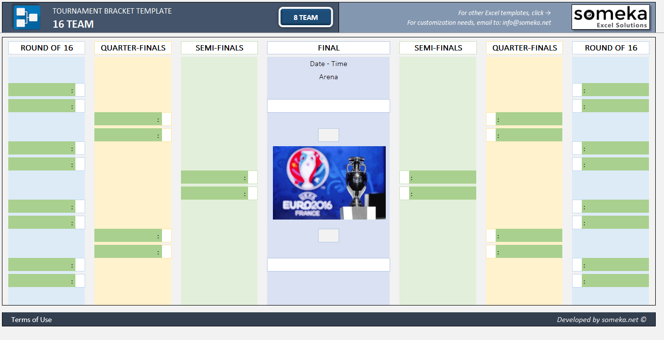 Tournament Bracket Generator Excel Template Free Bracket Maker