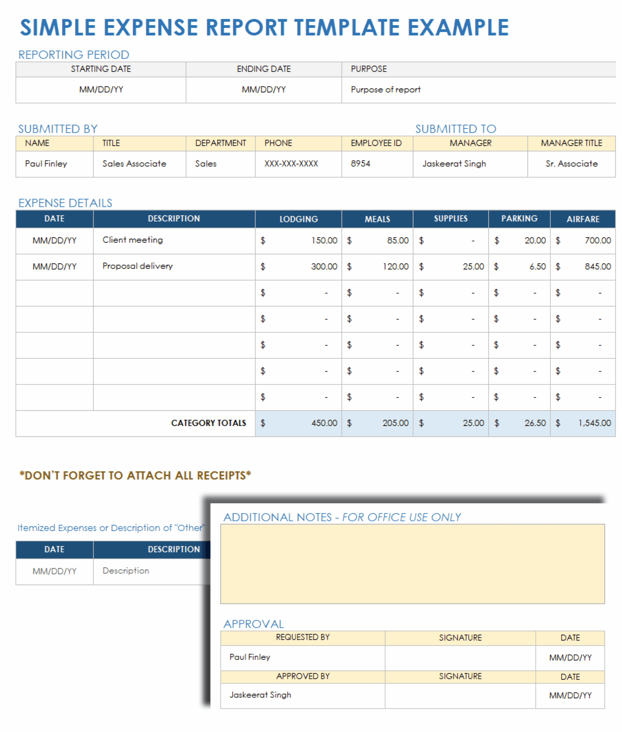 Travel Expense Claim Form Excel Template Infoupdate