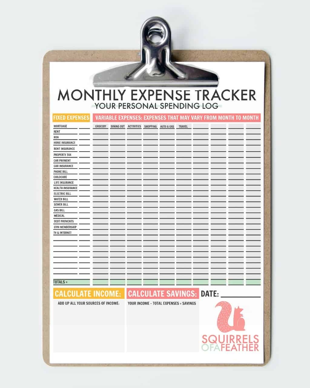 Ultimate FREE Printable Monthly Expense Tracker PDF Video Tutorial 