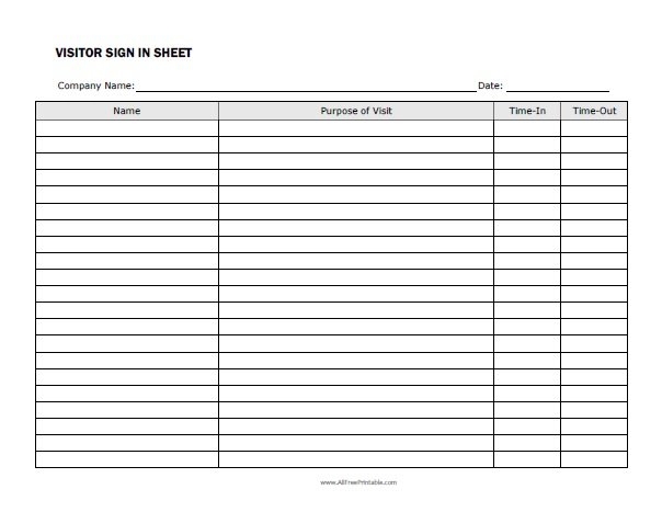Visitor Sign In Sheet Template Excel Prntbl concejomunicipaldechinu 