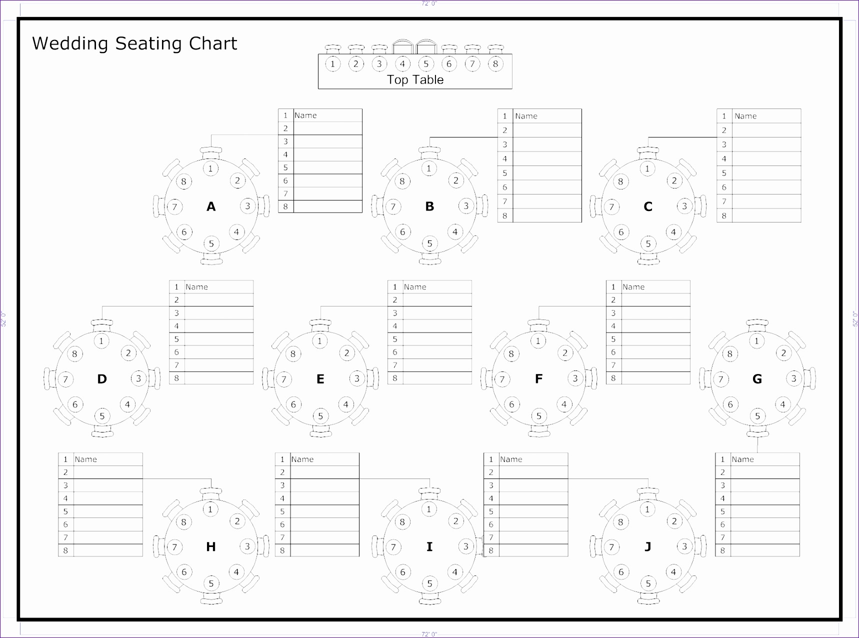 Wedding Seating Chart Template Printable Printable Templates