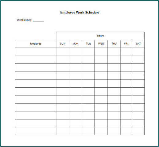Week Schedule Template Excel Collection