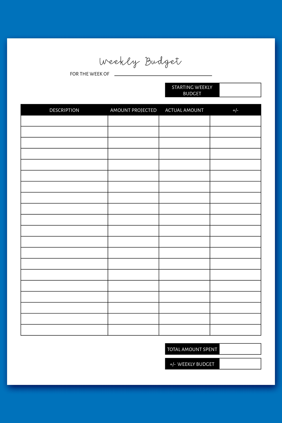 Weekly Expense Tracker Printable Example 1 Mom Envy