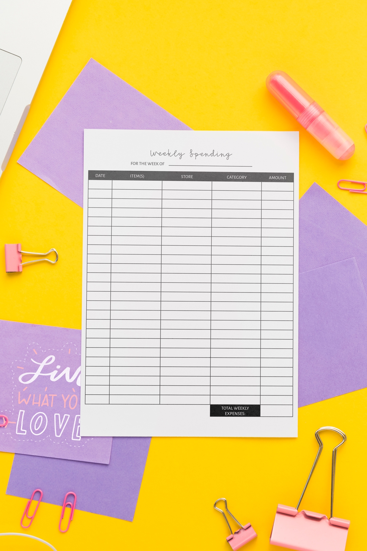 Weekly Expense Tracker Printable Examples 2 Mom Envy