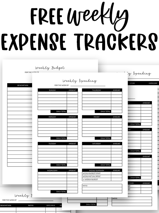 Weekly Expense Tracker Printable Featured Mom Envy