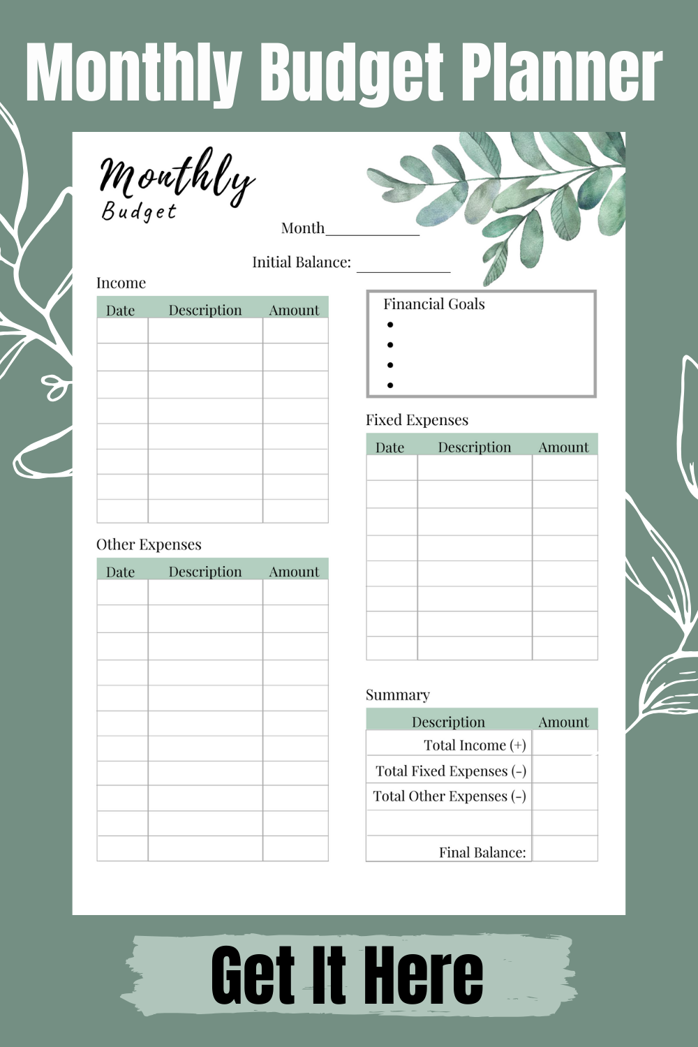 Weekly Expenses Tracker Planner Printable Free Mensby